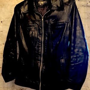Vintage Guess Black leather jacket
